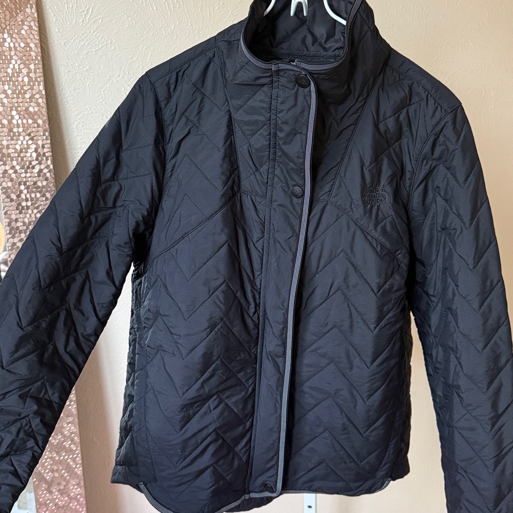 The North Face quilted mid length rain jacket